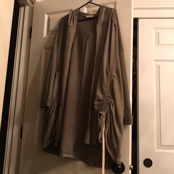 Maronie Hooded Sweatshirt Material Cardigan - Picture 3 of 3